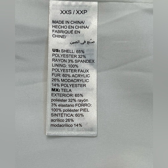 WHBM Faux Fur Collar Classic Long Coat XXS - Picture 10 of 12